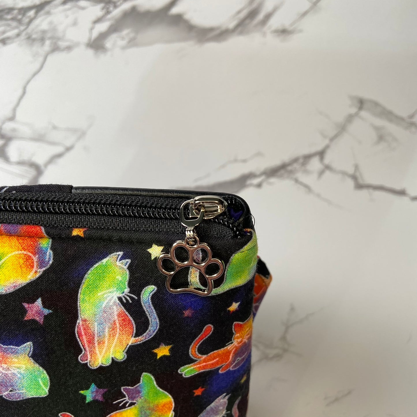 Cosmic Cats Black Crossbody Purse