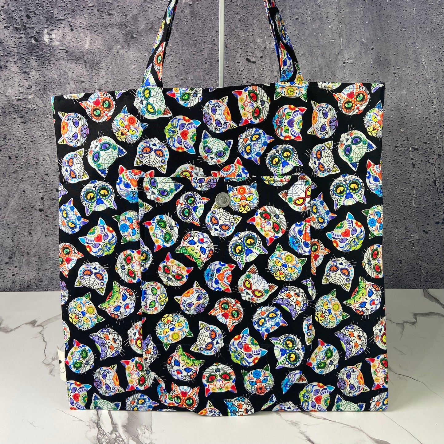 Sugar Skull Cats Folding Bag