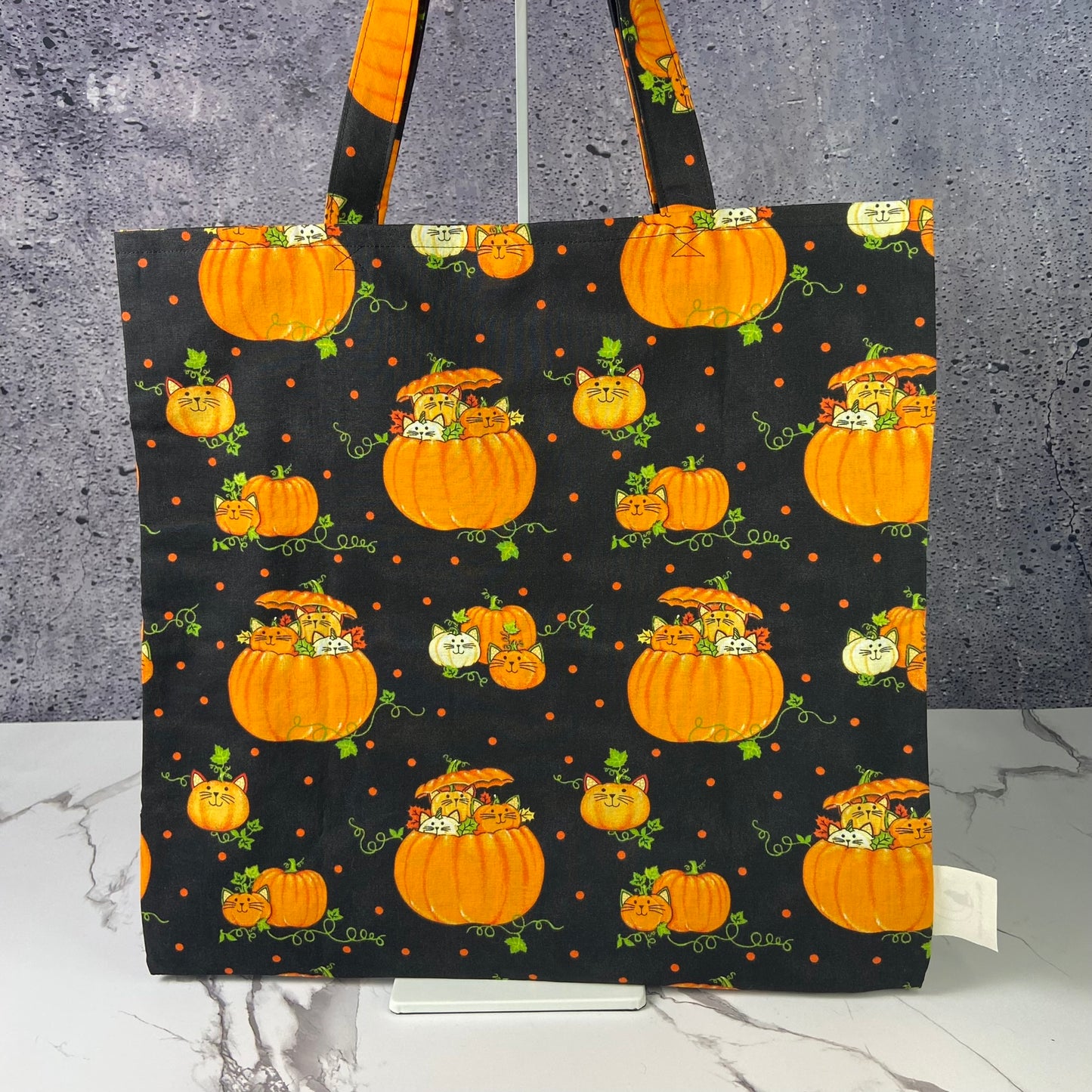 Pumpkin Cats Folding Bag