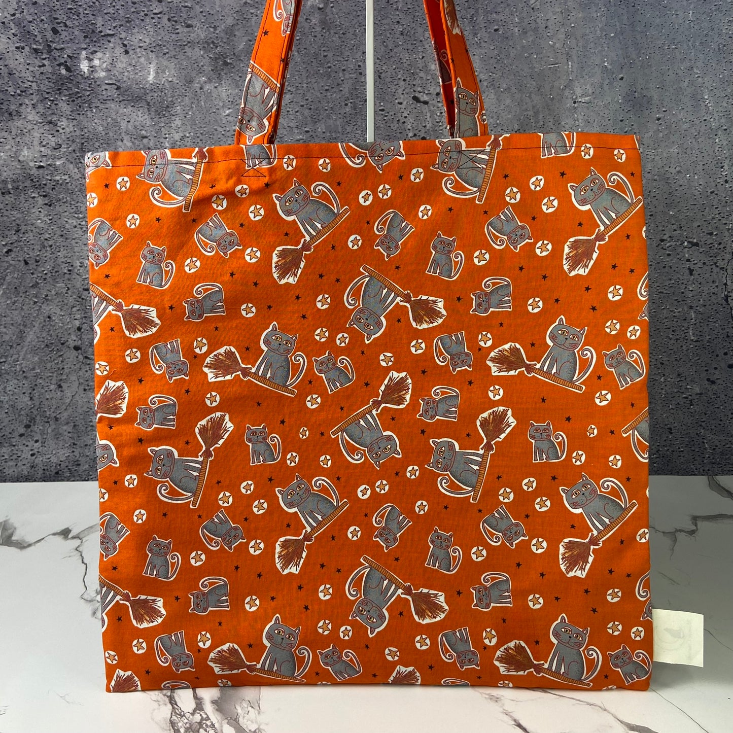 Halloween Cats on Brooms Folding Bag