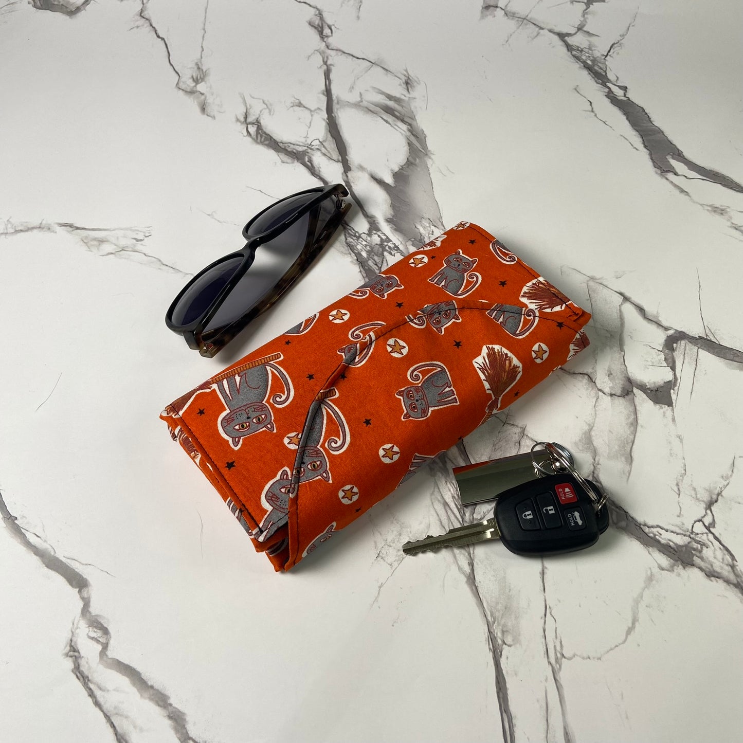 Halloween Cats on Brooms Folding Bag