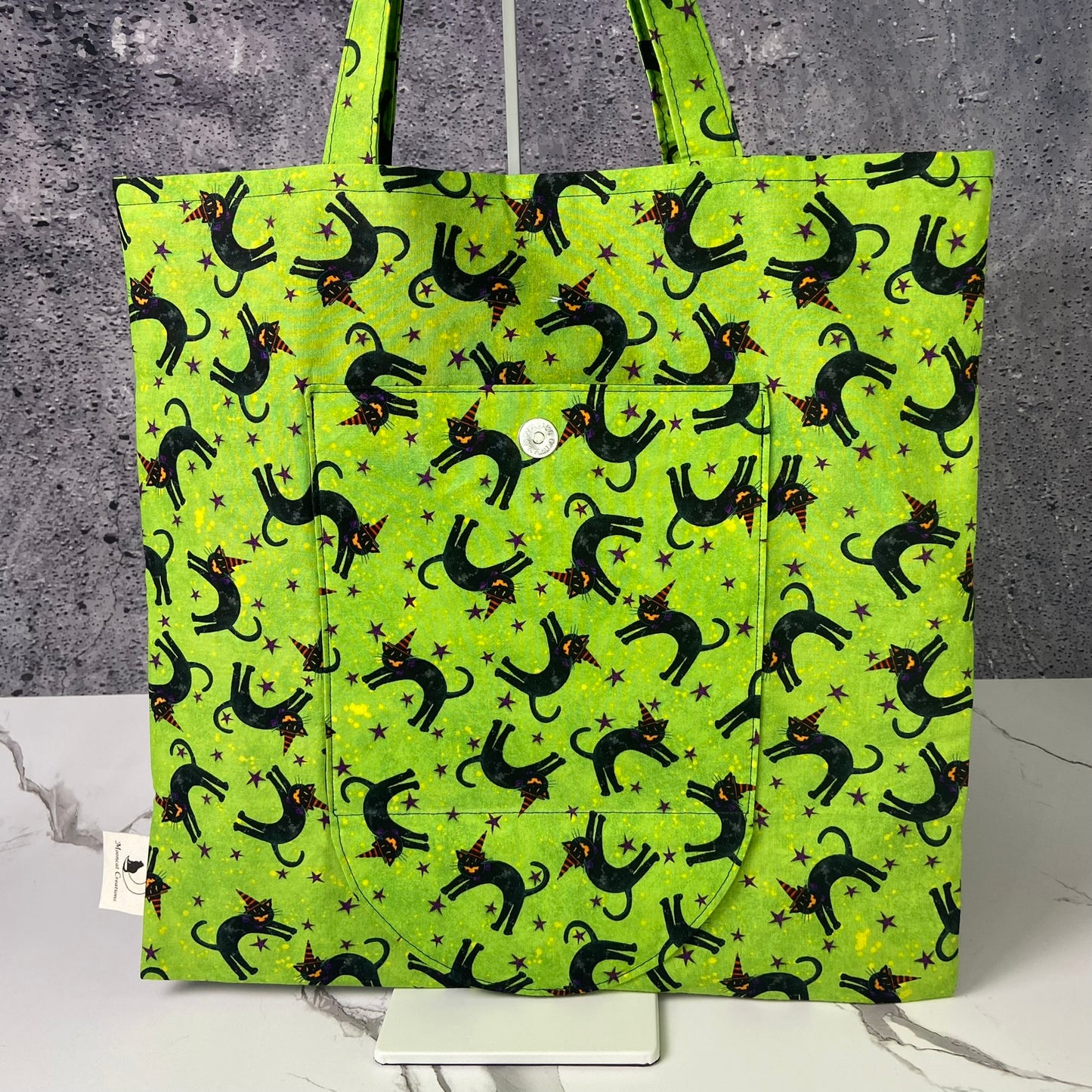 Halloween Cats with Hats Folding Bag