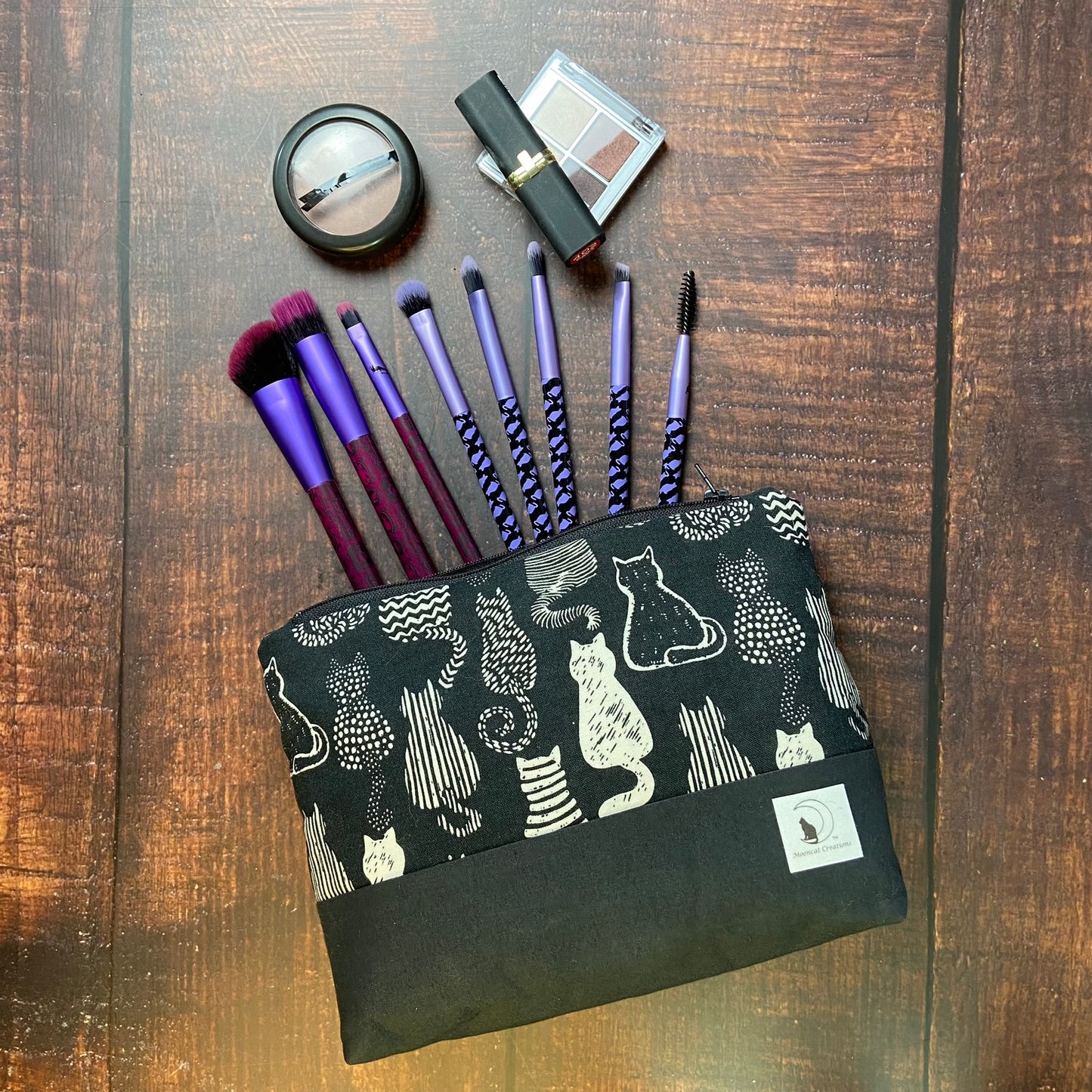 Black & White Cats Large Zipper pouch