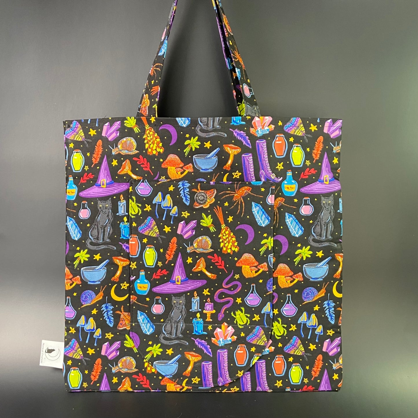 Magick Items on Black Folding Tote Bag