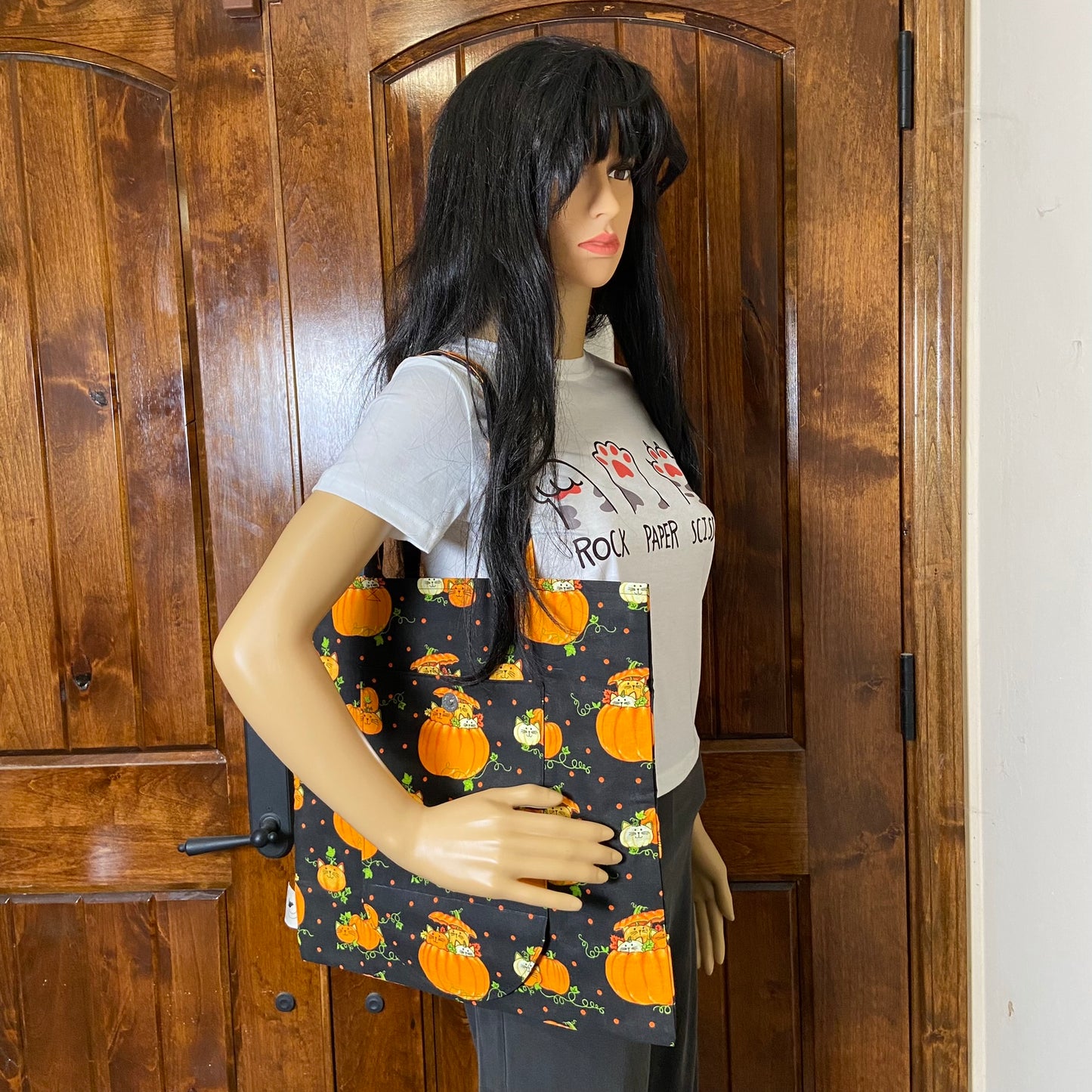 Pumpkin Cats Folding Bag