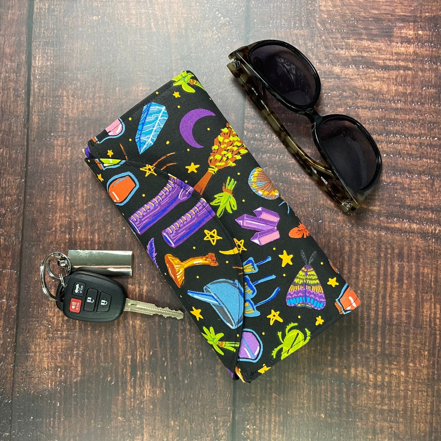 Magick Items on Black Folding Tote Bag