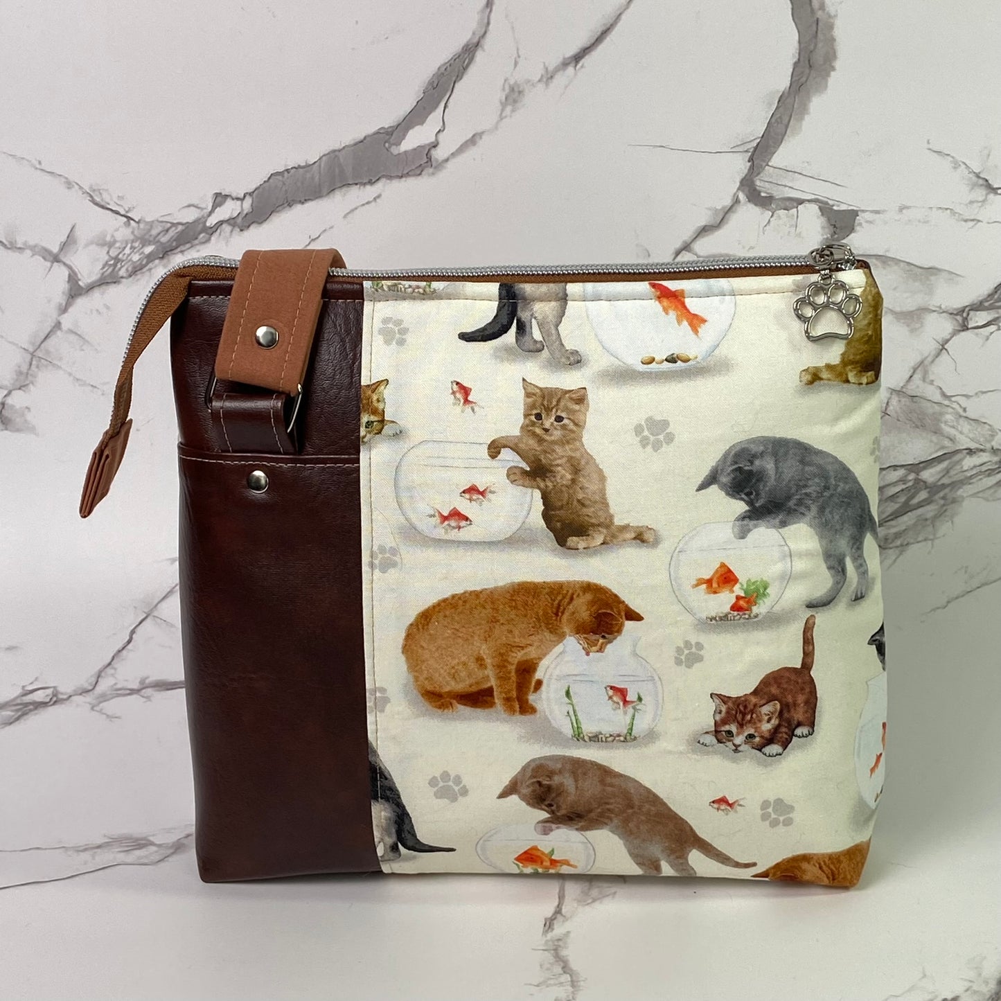 Feline Fisherman Crossbody Purse