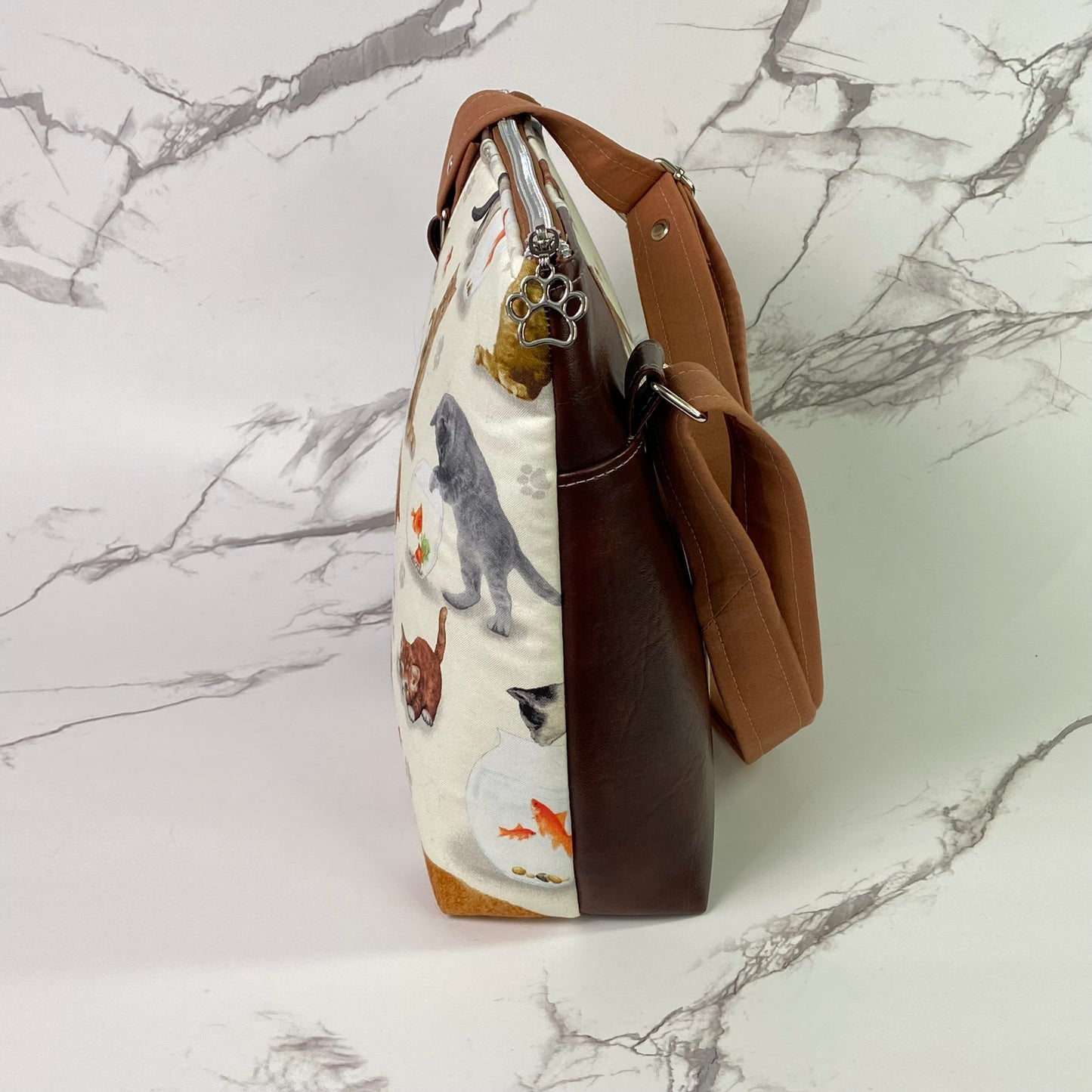 Feline Fisherman Crossbody Purse