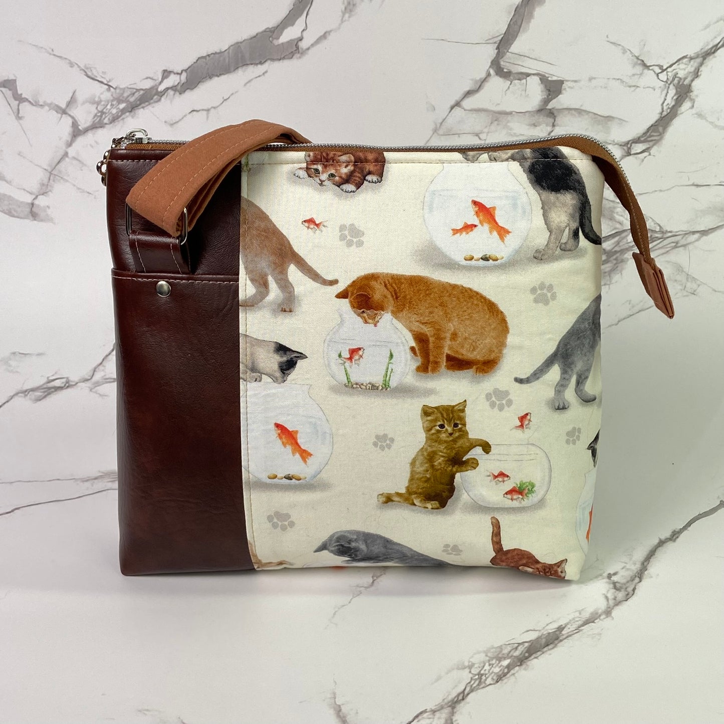 Feline Fisherman Crossbody Purse