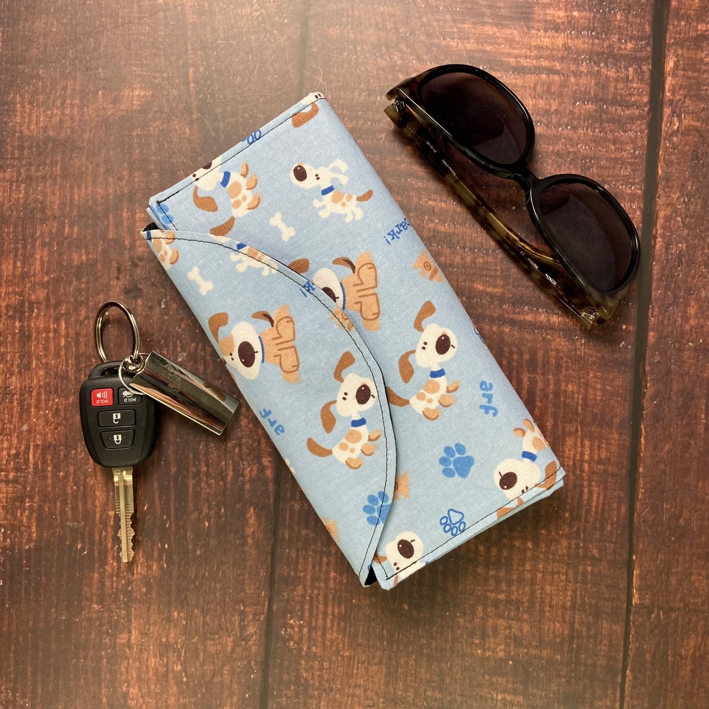 Blue Bark-Woof folding bag