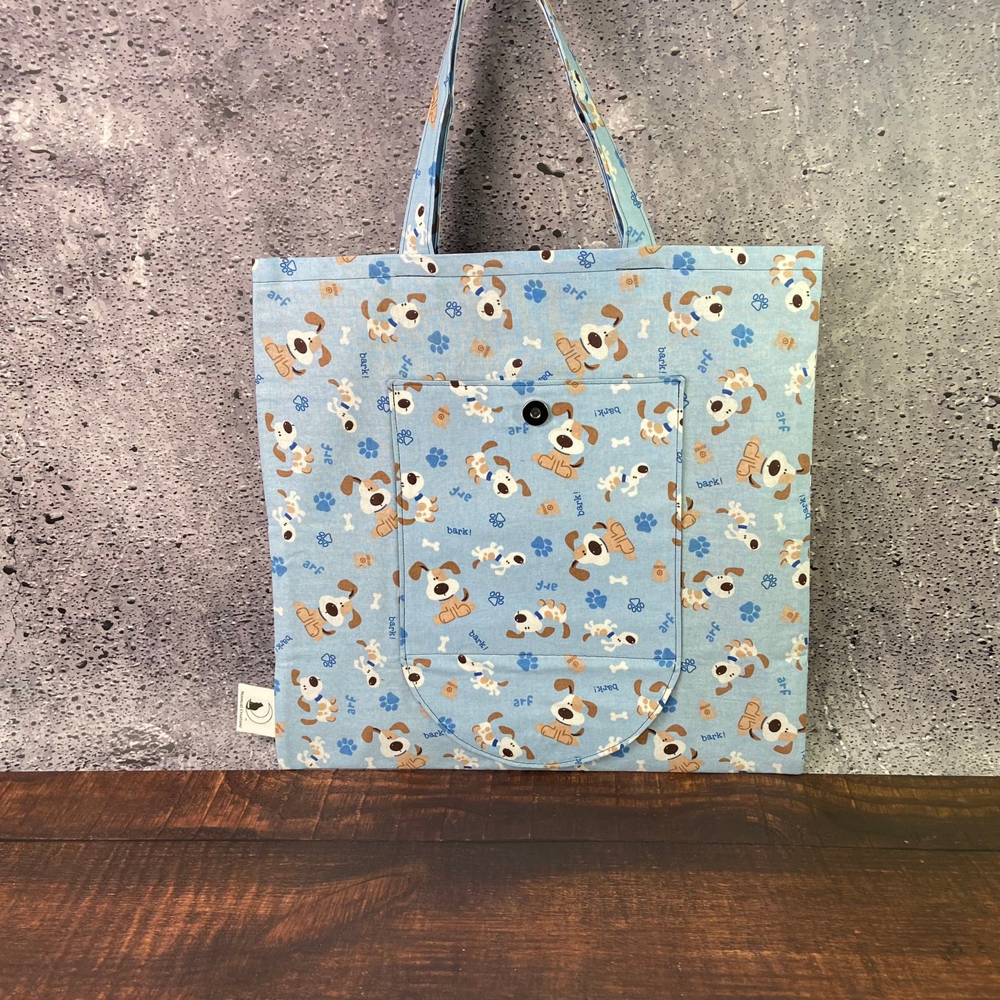 Blue Bark-Woof folding bag