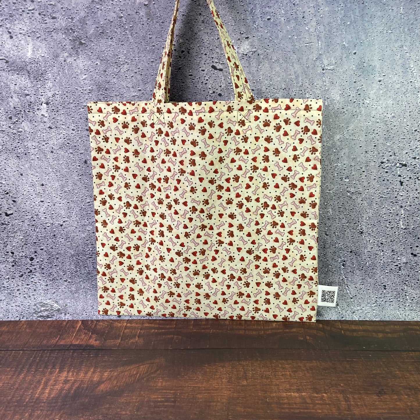 Bones & hearts folding bag