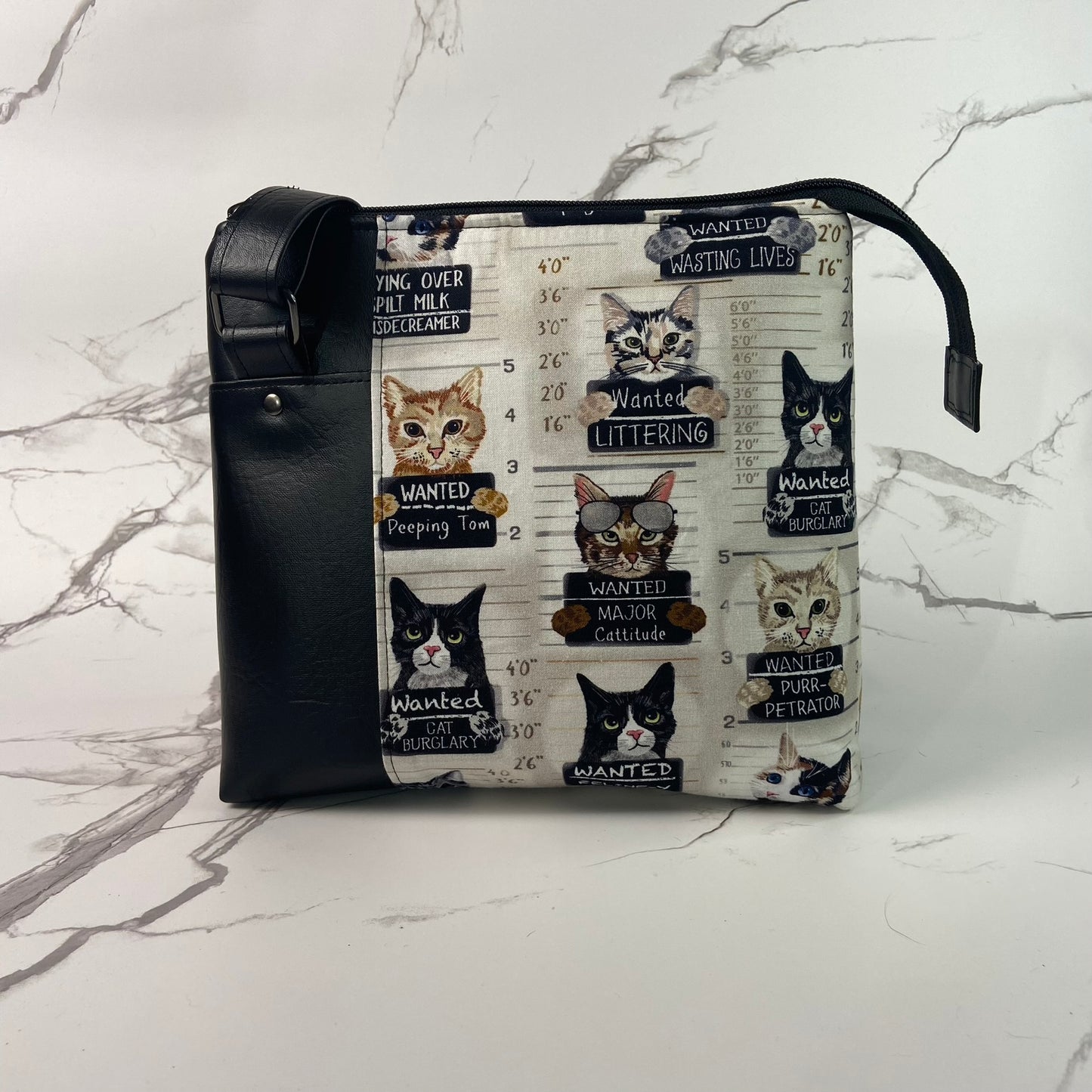 Jailbird Cats Crossbody Purse