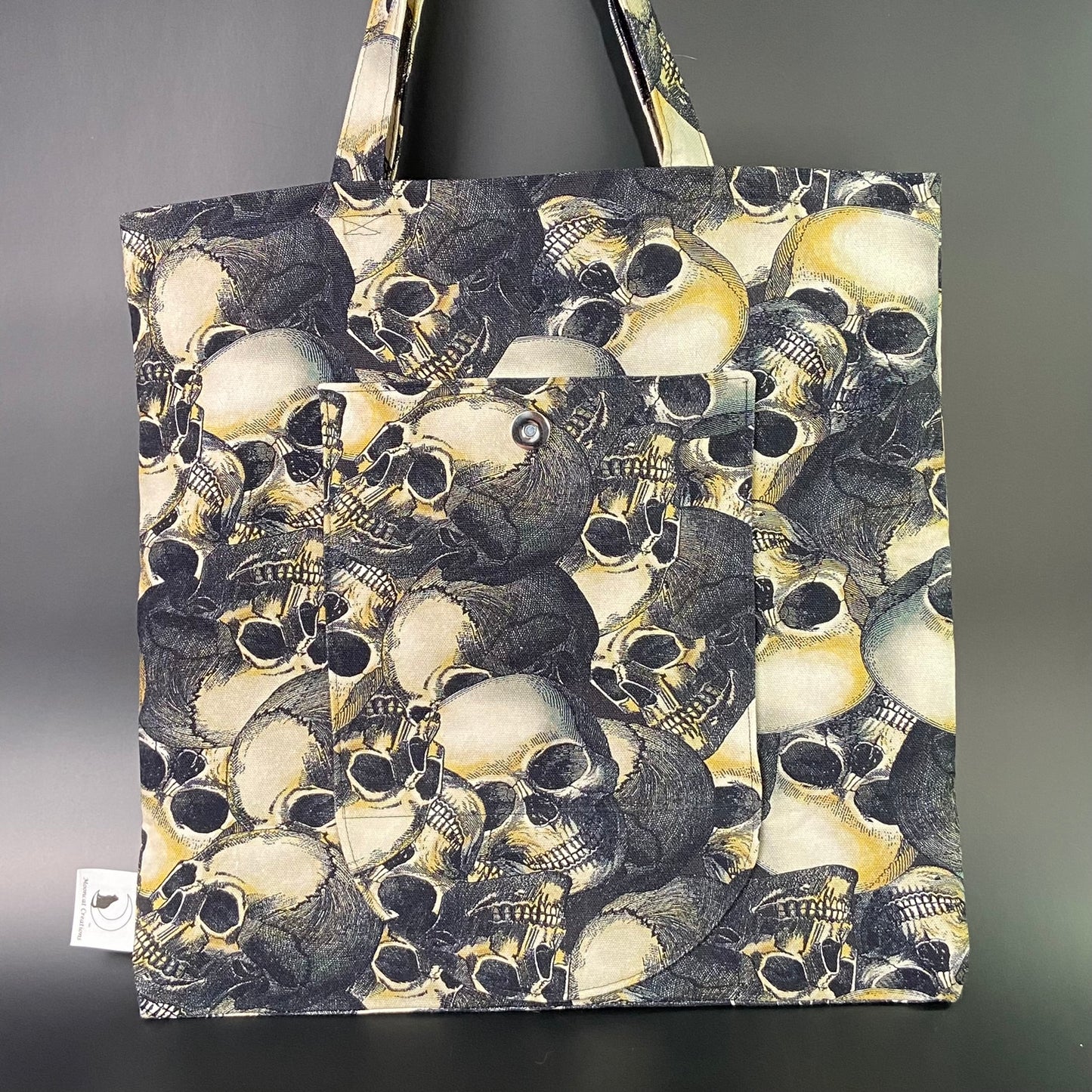 Stacked Skulls Folding Tote Bag