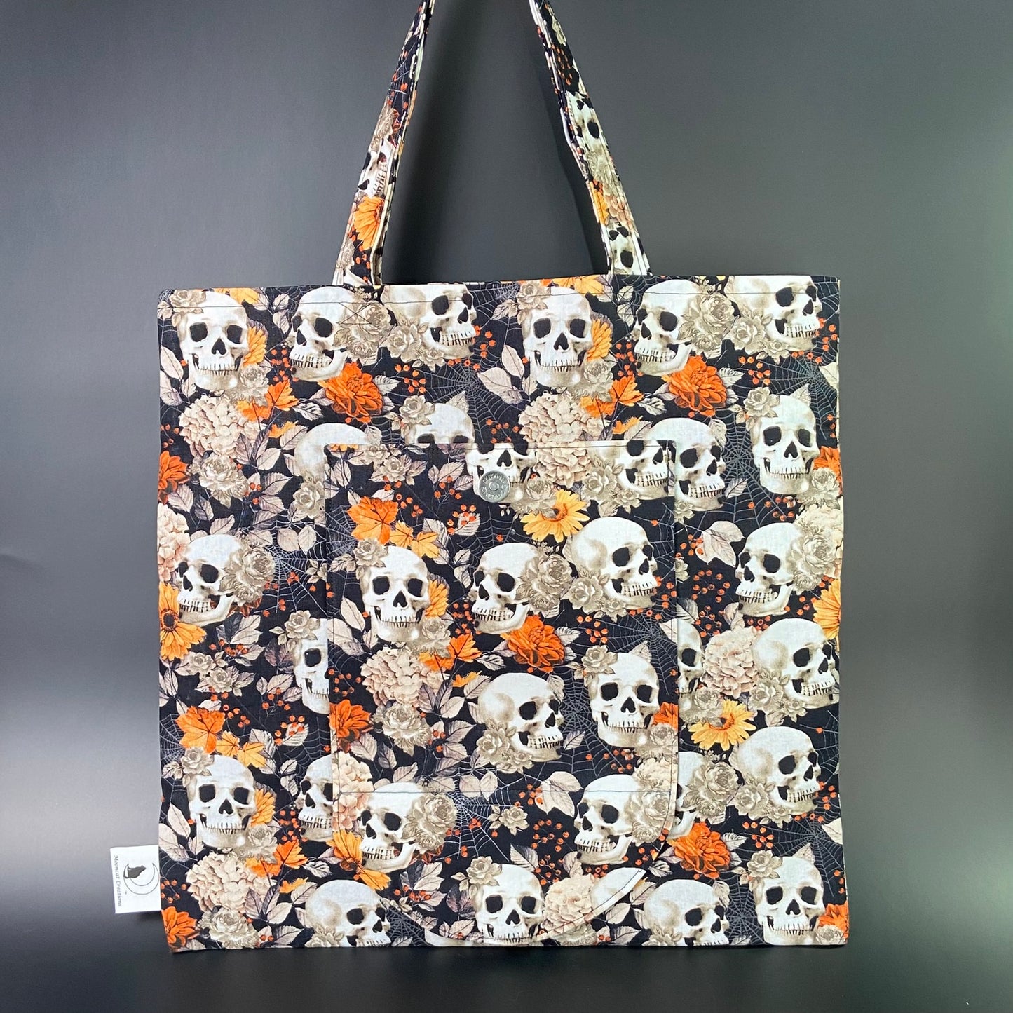 Fall Skulls Folding Tote Bag