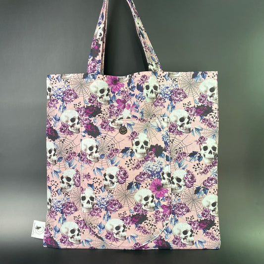 Spring Skulls Folding Tote Bag