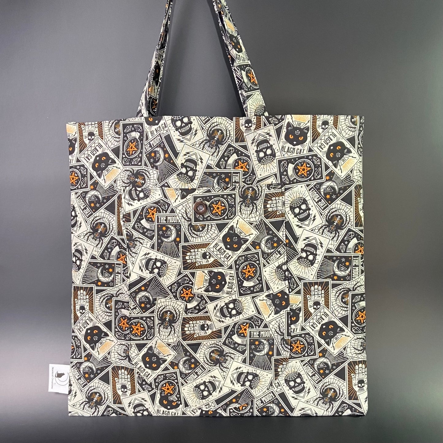 Black Cat Tarot Folding Tote Bag