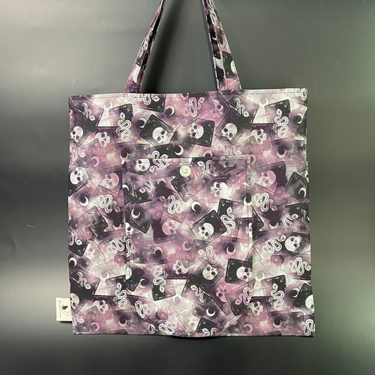 Purple Tarot Folding Tote Bag